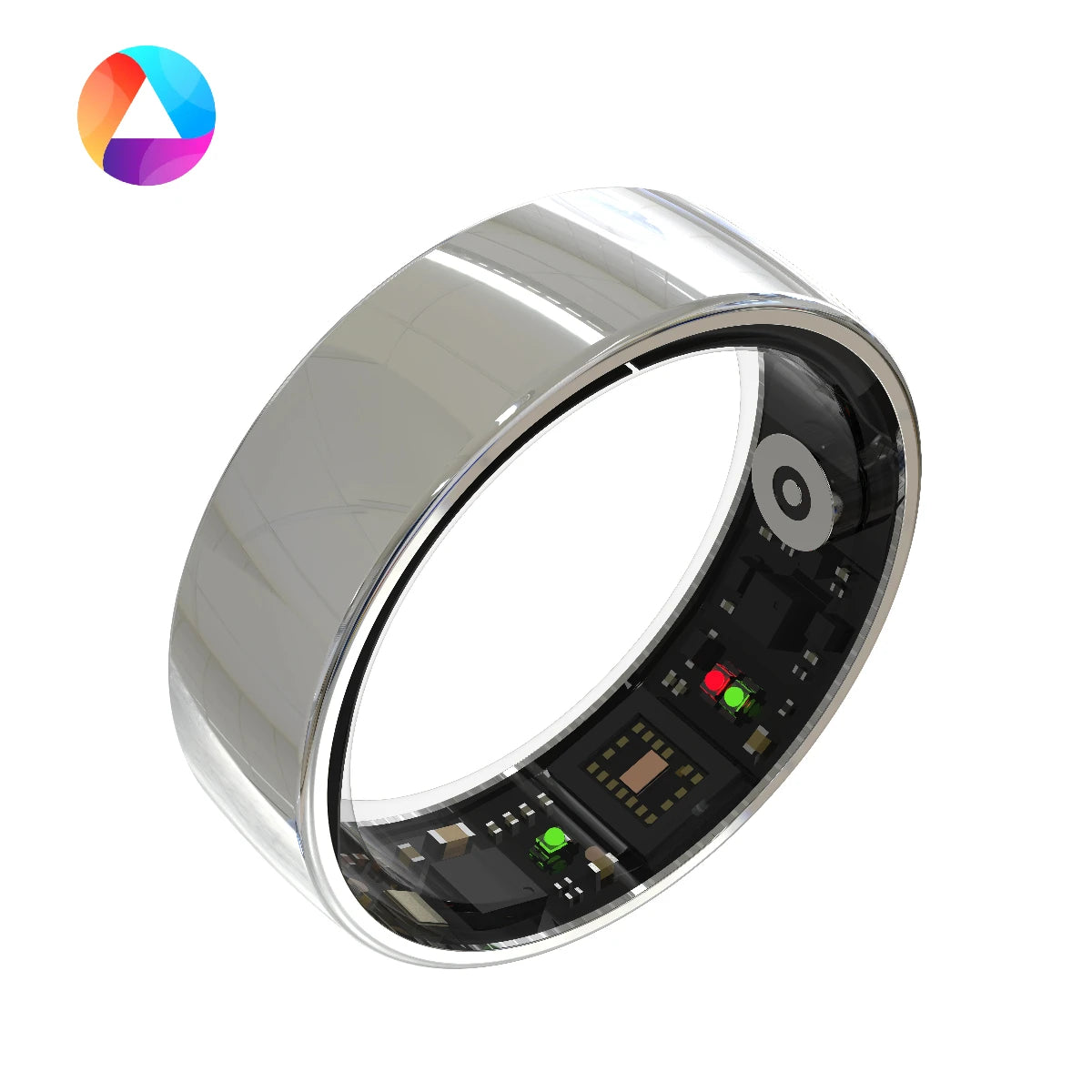 AuraSync RM1B 2025 Smart Ring – Heart Rate, SpO2 & Sleep Monitor, Waterproof Steel Design